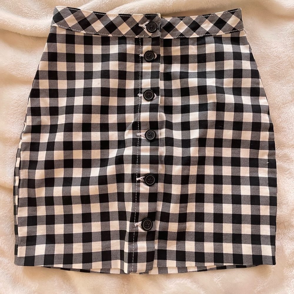 Plaid Denim Skirt Size 2